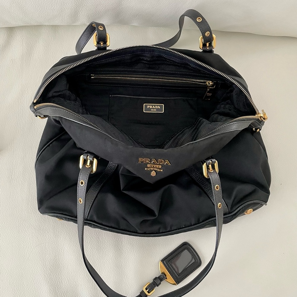 Prada Nylon Tote Bag with crossbody straps